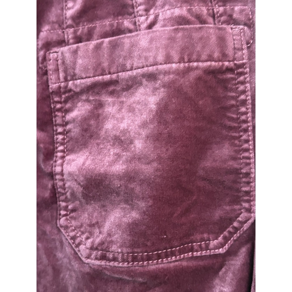 Maeve Anthropologie The Colette Velvet Wide Leg Pants Rose Pink 26 High Rise - Picture 8 of 9